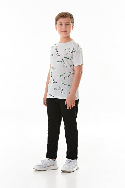 Fulla Moda Tricou pentru băiat cu imprimeu No Fear 100% bumbac