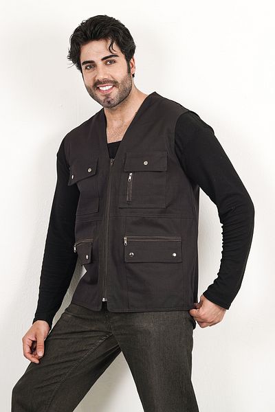 Reform Vestsummer Vest with Multi-Pocket Chest Pocket Zipper