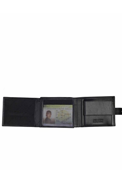 Aka Deri Leather Black Men's Wallet 645 -1