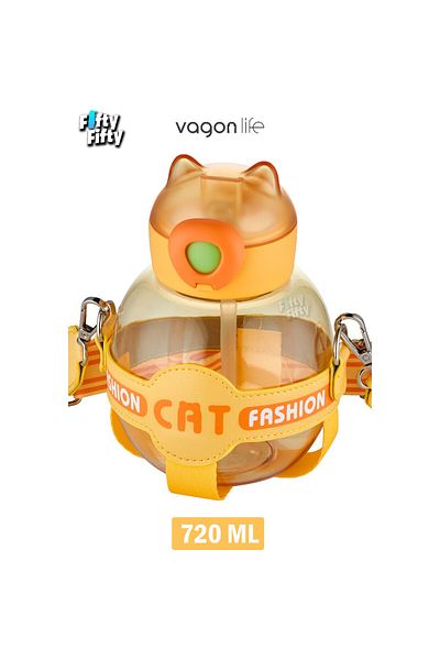 Vagonlife Vagonli̇fe 720 ml Water Bottle with Case and Pipet Yellow