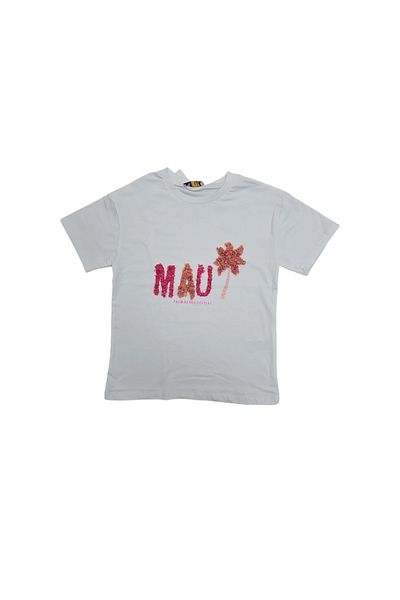 Biberon Çocuk Giyim Alg Mau Palm Embroidered T-Shirt 6/9