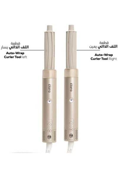 Clara Multi Styler for All Hair Types – 6-in-1 Styling Tool with Auto-Wrap Curlers, Blow Dryer, Ro