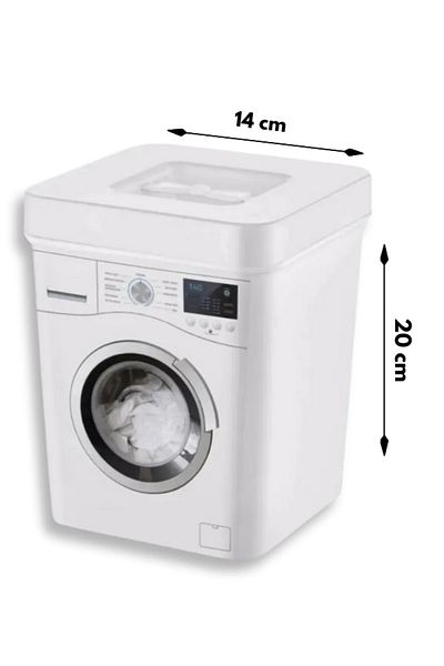 Ayshe Home Concept Detergent Box 3.5 Liter Capacity, Separate Storage Box for White and Colored Bathroom Organizer