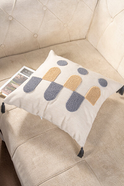 Bade Design Bohem dekoratif Punch Nakışlı Kırlent Kılıfı Yastık Klıfı Çok Tercih Edilen