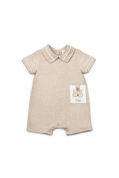 BabyCosy Organic Wear Baby Short Sleeve Romper, 100% Cotton, Infant and Newborn Series - Csym7105
