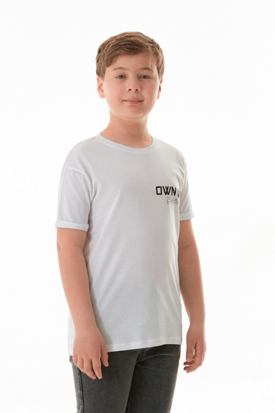 Fulla Moda Αγόρι μπλουζάκι με τυπωμένο κείμενο Own Way