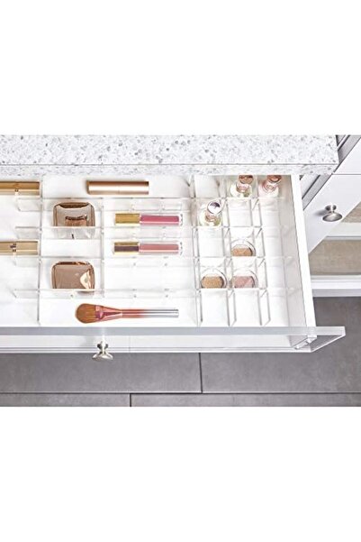 Generic Adjustable Drawer Storage Organizer Dividers, 16" x 9.2" x 1.99", Clear Plastic