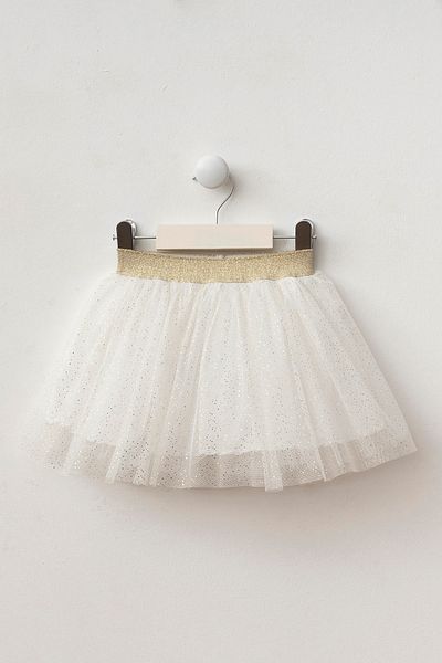 Minipodyum Girl's Foil Printed Tutu Tulle Skirt