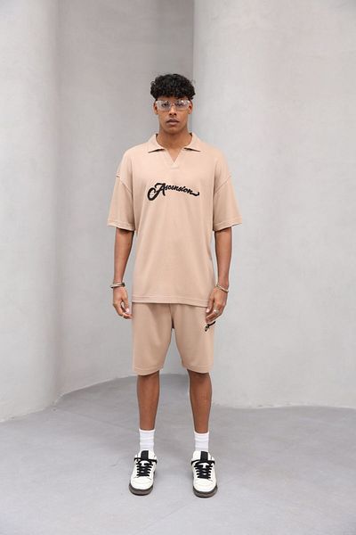 The Champ Clothing Ascension Printed Oversize 2 Thread Summer Men's Shorts Set