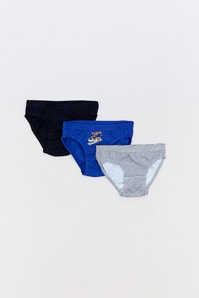 Fulla Moda Σλιπ εσώρουχα για αγόρια 3 τεμαχίων με στάμπα Shark