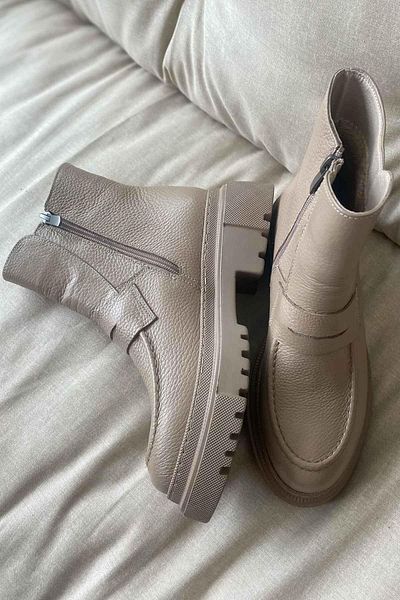 Parponi Γυναικείες μπότες Alice από γνήσιο δέρμα Loafer Mink