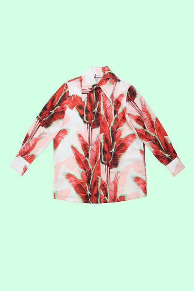 Senna Design Women's Camille Shirt - Pomegranate Flower