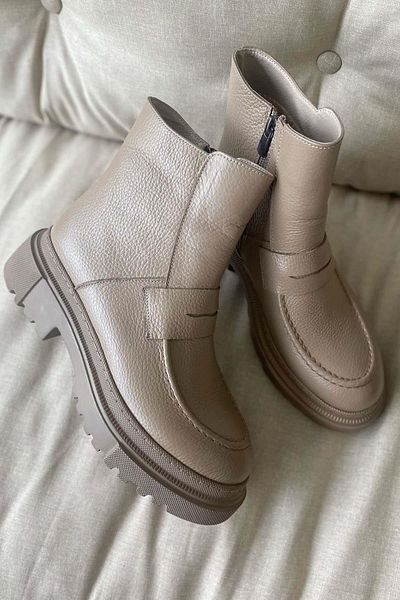 Parponi Γυναικείες μπότες Alice από γνήσιο δέρμα Loafer Mink