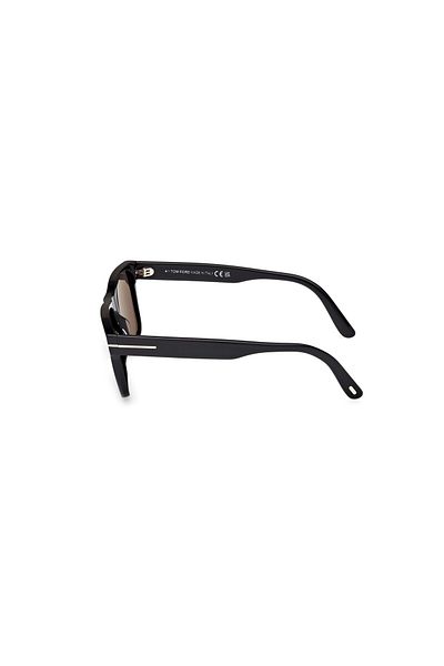 Tom Ford Tf120501A Unisex Sunglasses Black Bone Frame Smoked Lens Uv400