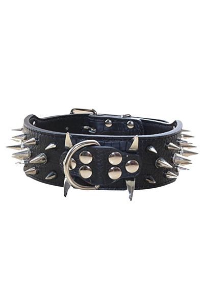 LAST Haoyer Studded Dog Collar, Stylish Leather Collars for Medium and Large Dogs