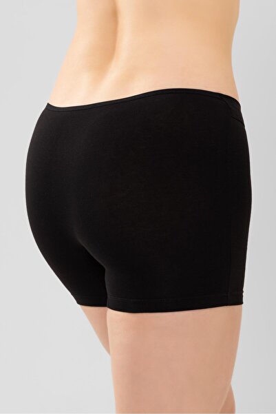 BAYKAR Women's Cotton Lycra Boxer Shorts 3 Pack 8042 Black