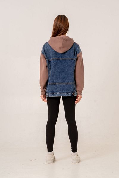 HAUSEkids Суитшърт за момиче Exactly Soddo за 9-15 години - Мока