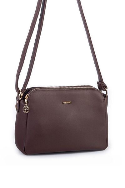 Getcho Bonny Women's Coffee Crossbody Bag Small Size Lightweight Soft Leather Adjustable Quality Strap Bag