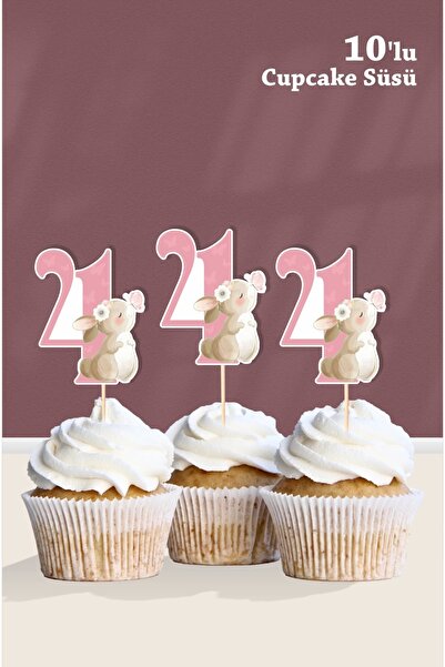 neşeli günlerim Dekoracija za kolače u obliku leptira i zeca, 4 godine, '10 k...