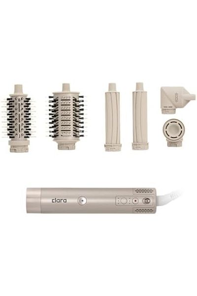 Clara Multi Styler for All Hair Types – 6-in-1 Styling Tool with Auto-Wrap Curlers, Blow Dryer, Ro