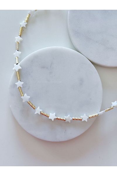 CHARMLUCKY Star Stone Bar Necklace