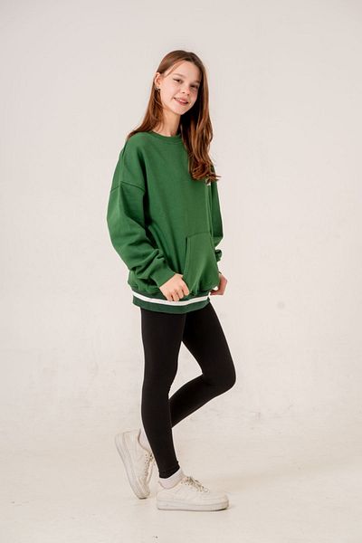 HAUSEkids 9-15 години Champ Unique Girl Sweatshirt - Benetton Green-