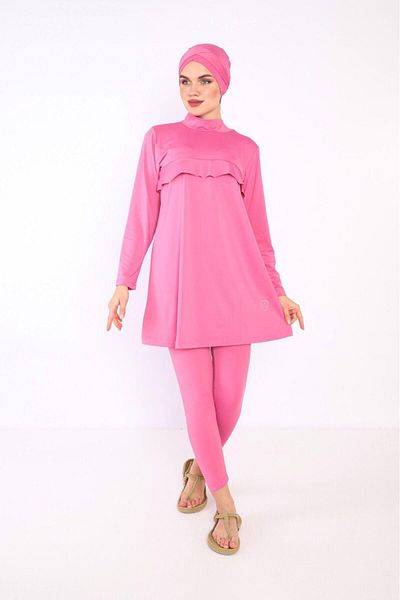 XORVİO Women's Hijab Swimsuit Stylish Fit Burkini Water Repellent Fabric