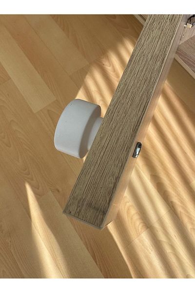 Sienta Home Decorative Natural Wood Round 12-Piece Cabinet Handle White