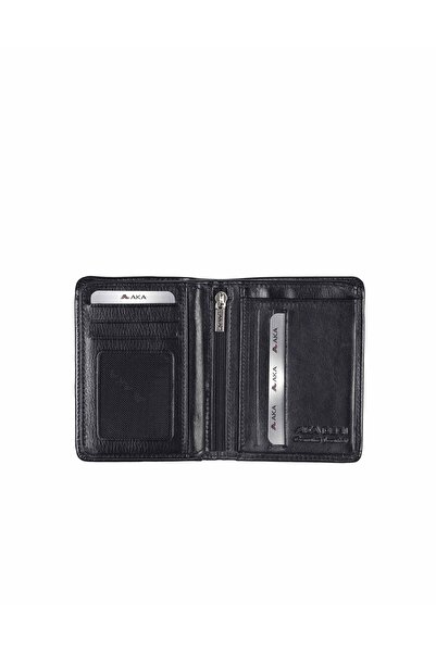 Aka Deri Leather Black Men's Wallet 639 -1