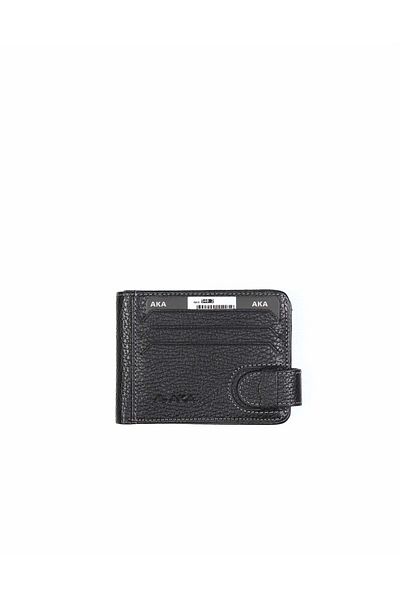 Aka Black Leather Card Holder Wallet 548 2