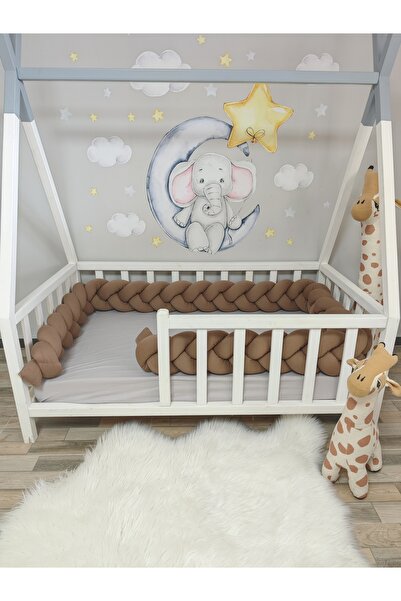 Lucky Kids نموذج حماية محبوك ثلاثي 400 سم / جانب الأم 70 × 130 - واقي سرير بارك