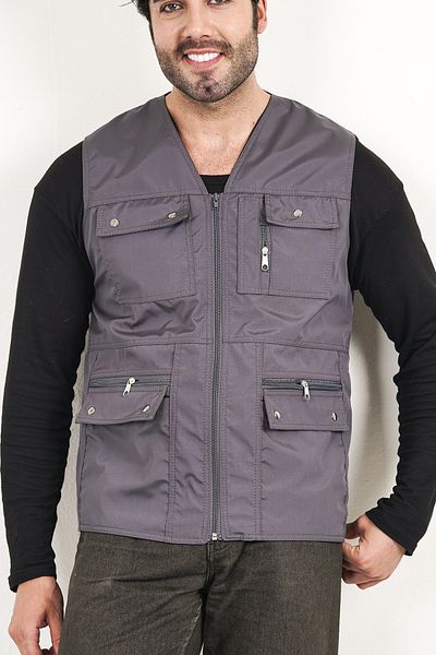 Reform Vestsummer Vest with Multi-Pocket Chest Pocket Zipper