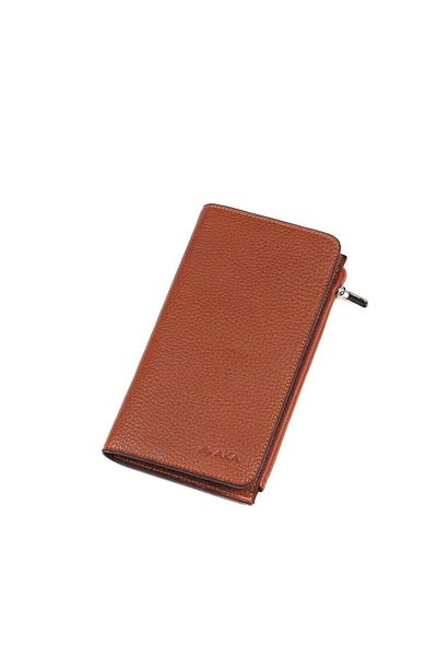 Aka Tan Leder Telefonhalter Hand Brieftasche - 814 6