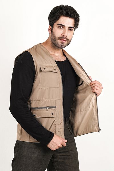 Reform Vestsummer Vest with Multi-Pocket Chest Pocket Zipper
