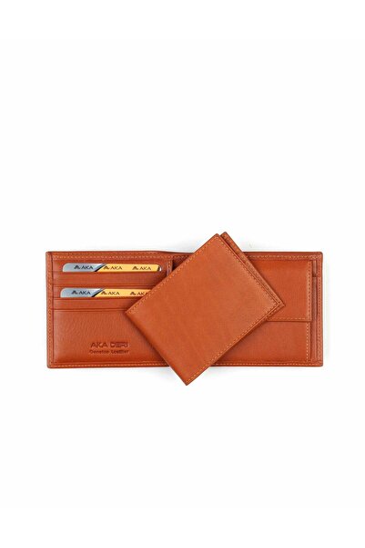Aka Deri Leather Tan Men's Wallet 620 -5