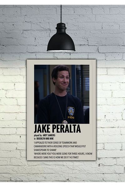 icase Brooklyn Nine-Nine Series Movie Poster Decor Concept Painting Mdf Quality Print Frame View