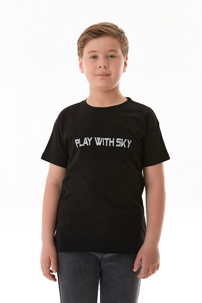 Fulla Moda 100% Cotton Play with Sky Printed Boy's T-Shirt