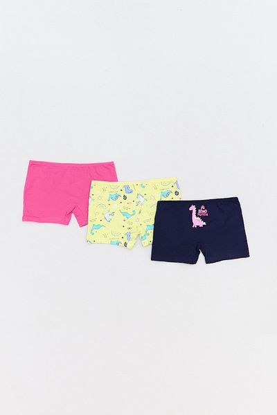 Fulla Moda Dinosaur Printed 3-Piece Girls' Boxers