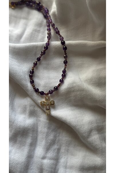 Eljewelry Haç kolye ametist