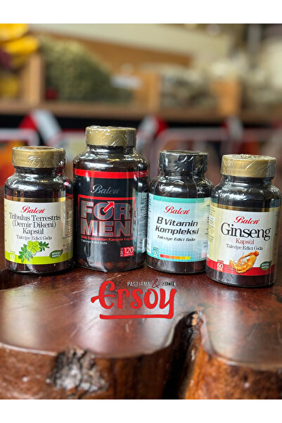 Balen Erkek Destek Seti – Tribulus, For Men, B Vitamini, Ginseng – 4'lü Bitkisel Takviye