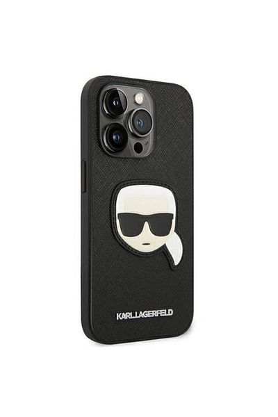 Karl LagerfeId Husa de protectie Karl Lagerfeld PU Saffiano Karl Head pentru iPhone 14 Pro Max, Negru