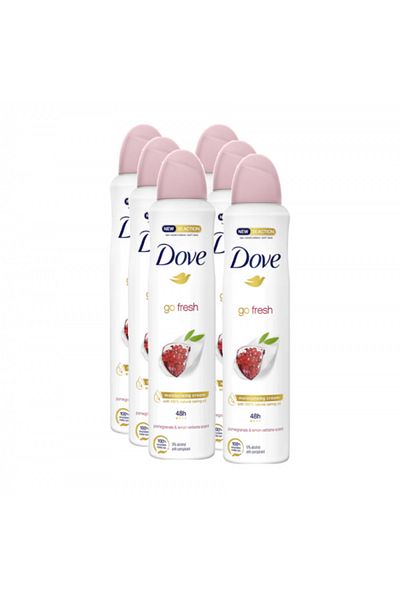 Dove Go Fresh, antiperspirant with pomegranate extract, 48h protection, 0% alcohol, 6x150 ml