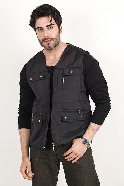 Reform Vestsummer Vest with Multi-Pocket Chest Pocket Zipper