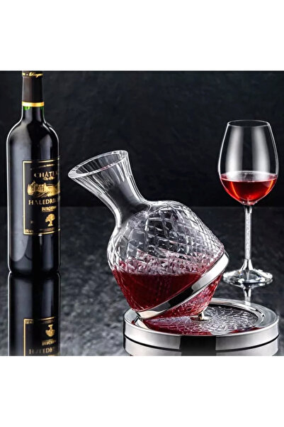 OEM Wine decanter, Rotative, modern print, stand included, 1.5 L