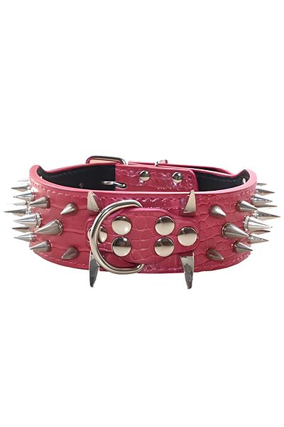 LAST Haoyer Studded Dog Collar, Stylish Leather Collars for Medium and Large Dogs