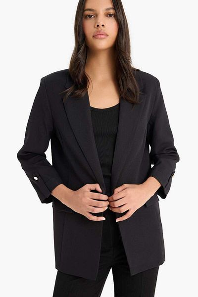 DeFacto New Season Regular Fit Square Collar Blazer Jacket