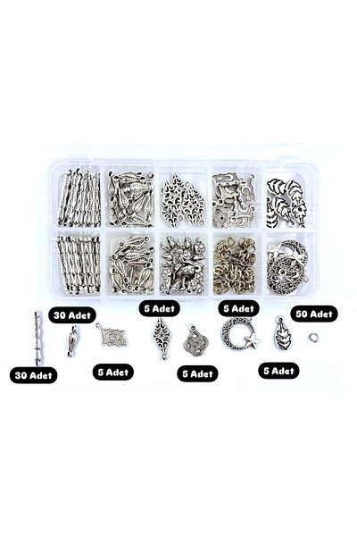 yiğit aksesuar 150 Pieces Rosary Tassel Material Set Natural Stone Rosary Amber Rosary
