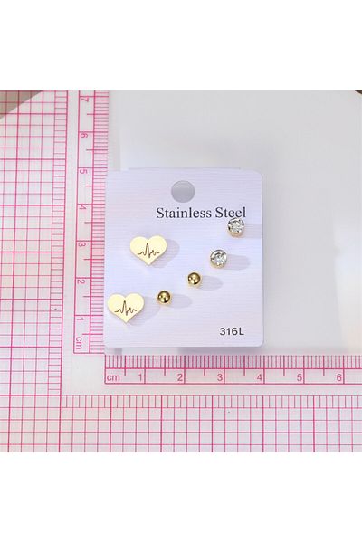 SIC MODA Elegant Stainless Steel Earrings Set Sic Moda 5464B