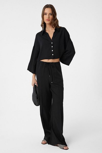 Antioch Black Relaxed Women's Trousers