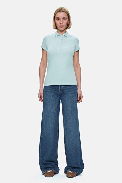 UCLA Γυναικείο μπλουζάκι Shaver Blue Polo με κέντημα